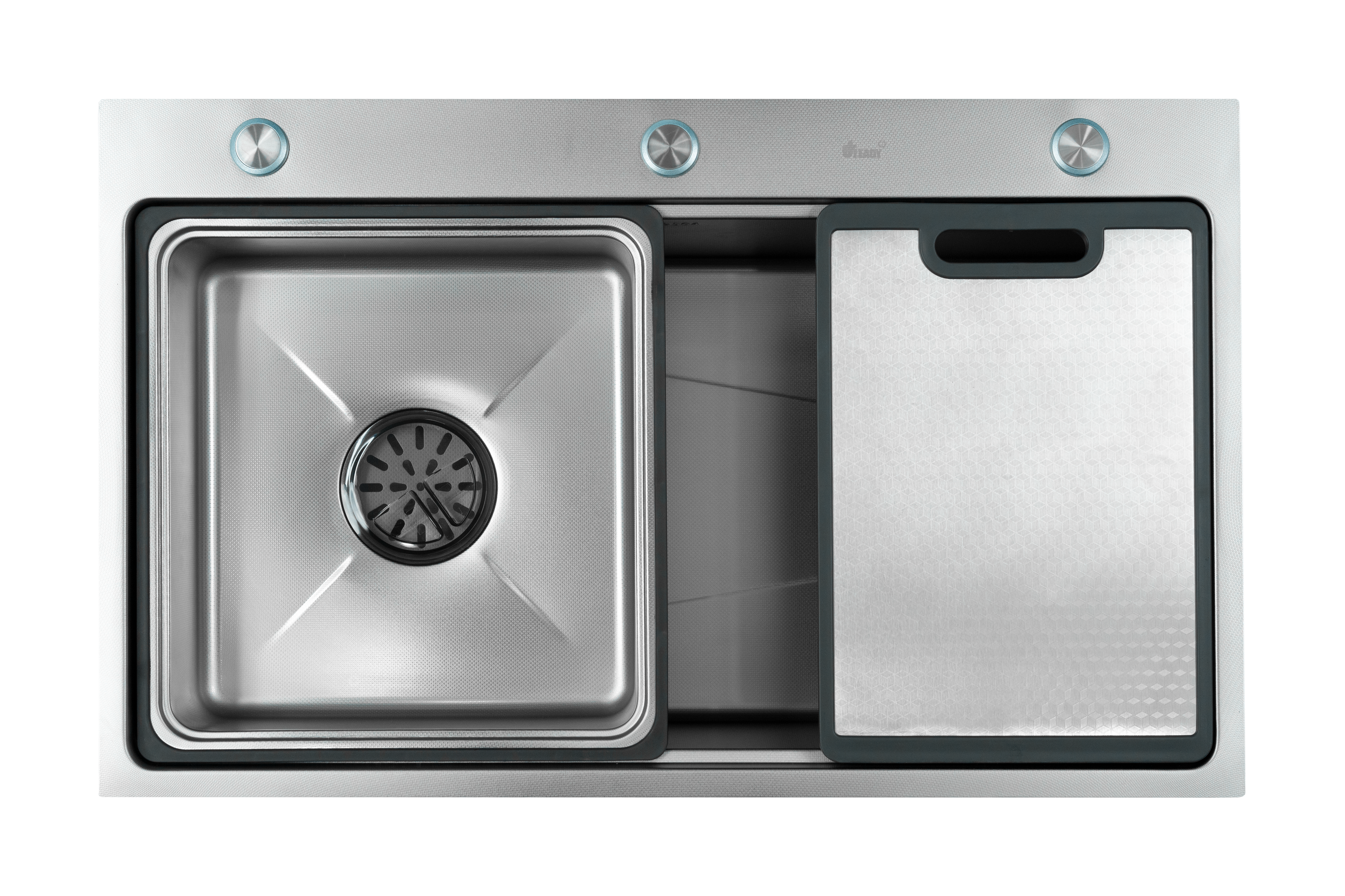 CHẬU RỬA BÁT 1 HỐ TEADY PHỦ NANO BẠC CRB 7848